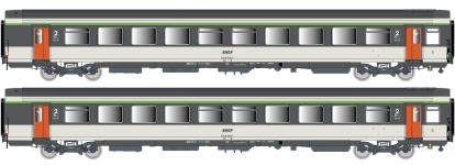 L.S. Models LS41220 - H0 - 2-tlg. Set Personenwagen VTU, SNCF, Ep. IV